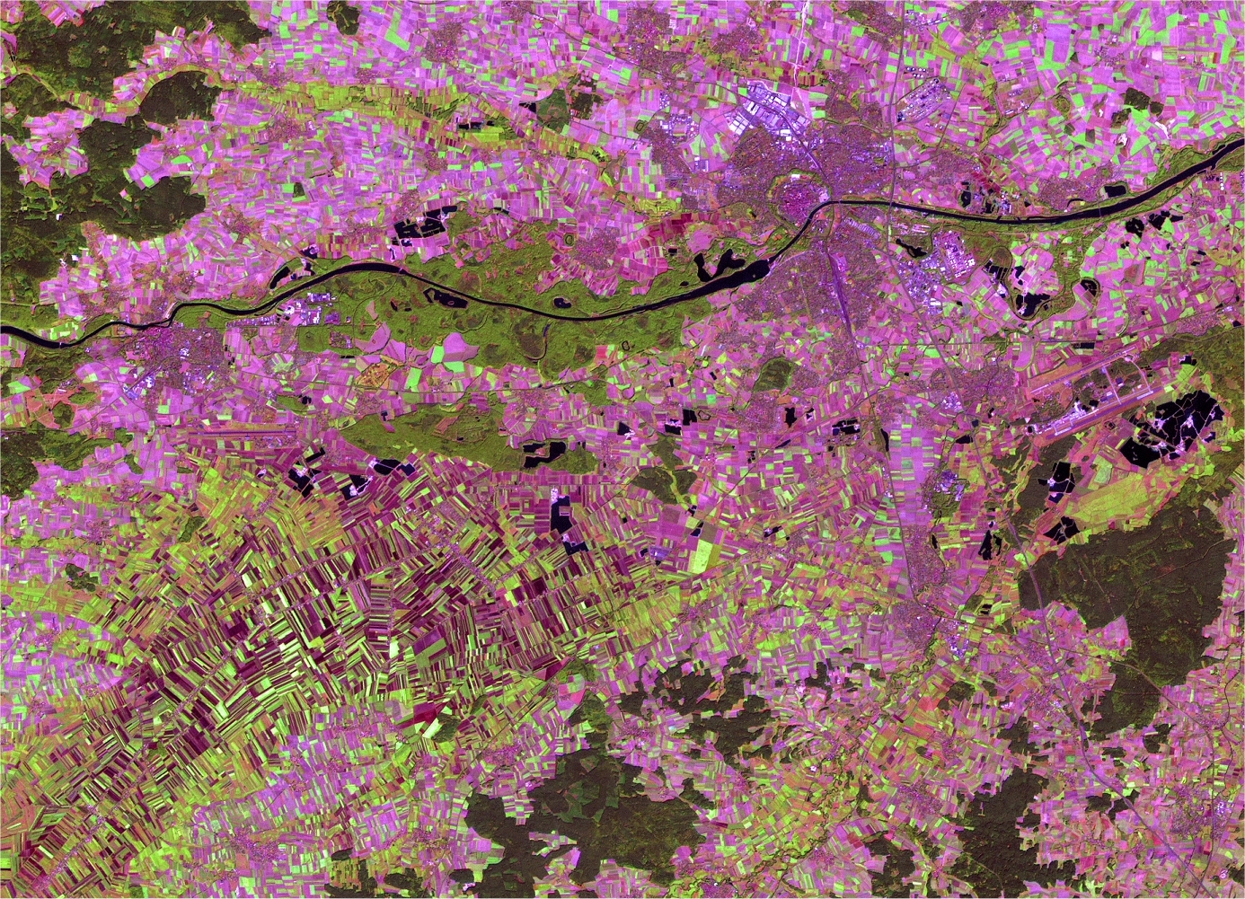 Ammersee Landsat 5 Echfarbenkomposit RGB=321