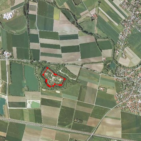 Lage des Fort X zwischen Hagau und Zuchering