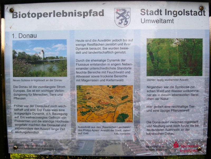 Informationstafel zur Donau